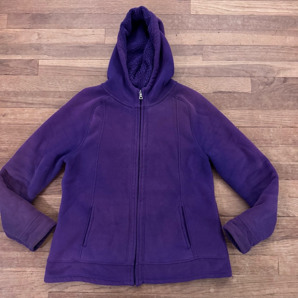 Exertek women's two tone purple zip up hoodie size medium M
 b77